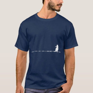 T-shirt L'oiseau de martin-pêcheur sur un fil pour oiseaux