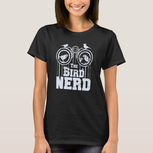 T-shirt L'OISEAU NERD Oiseau Watcher Twitching Birdwatchi (Devant)