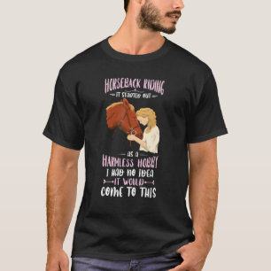 T-shirt Loisir Inoffensif Équitation Course de Chevaux Équ