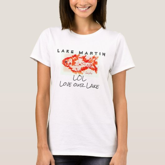 T-shirt LOL "amour de poissons de Martin de lac (Devant)