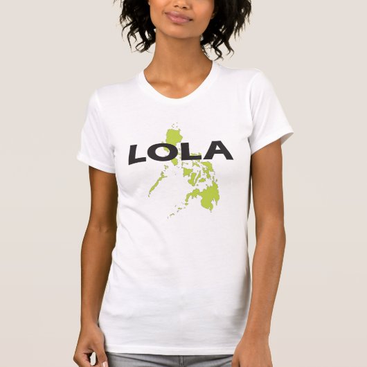 T-shirt Lola avec la carte de Philippines (Devant)