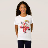 T-Shirt Lola Bunny Team England Soccer Graphic (Devant entier)