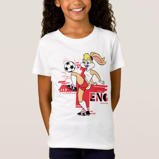 T-Shirt Lola Bunny Team England Soccer Graphic (Devant)