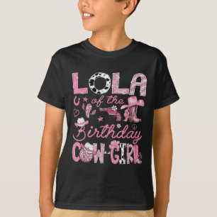 T-shirt Lola De L'Anniversaire Vache Rodeo Western Coquet