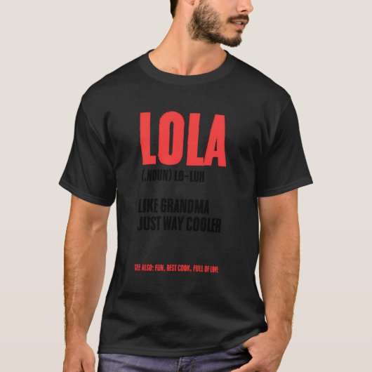 T-shirt Lola Définition Philippine Filipina Grand-mère (Devant)