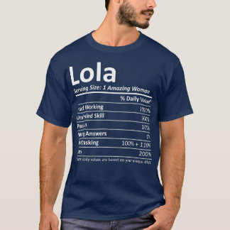 T-shirt LOLA Nutrition Nom personnalisé Drôle Noël