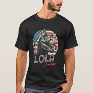T-shirt Lola Saurus Anniversaire de Lola Dinosaure Famille