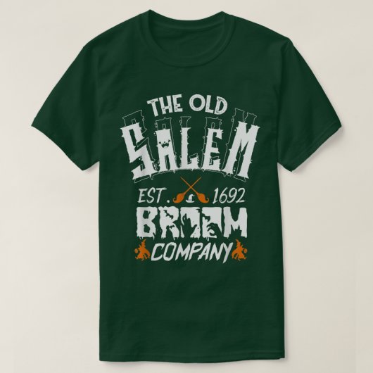 T-shirt L'Old Salem Broom Company Funny Halloween  (Design devant)