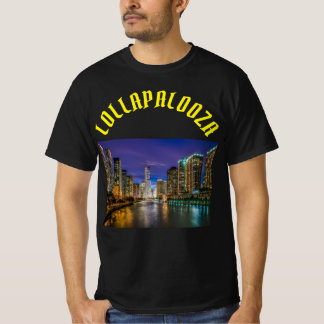 T-shirt Lollapalooza music festival de design