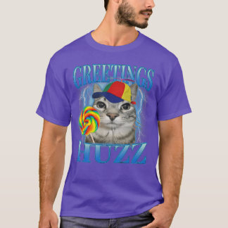 T-shirt Lollipop Cat Meme Greetings Huzz Funny Silly Cats