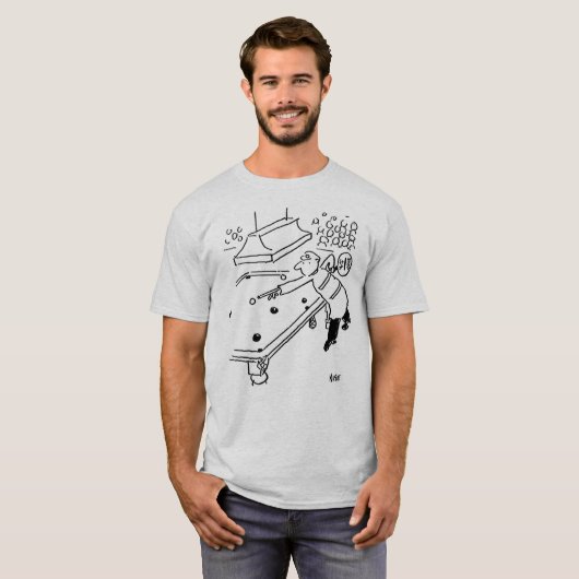 T-shirt Lollipop Man Joue Snooker en utilisant sa Lollipop (Devant entier)