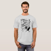 T-shirt Lollipop Man tranche une pizza en utilisant sa Lol (Devant entier)