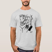T-shirt Lollipop Man tranche une pizza en utilisant sa Lol (Devant)
