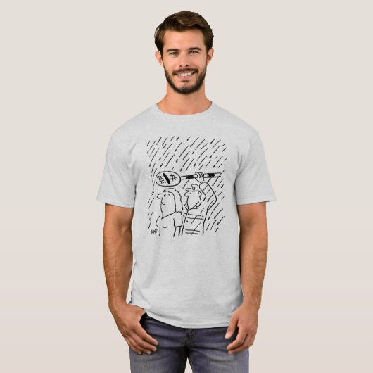 T-shirt Lollipop Man Utiliser sa Lollipop comme parapluie (Devant entier)