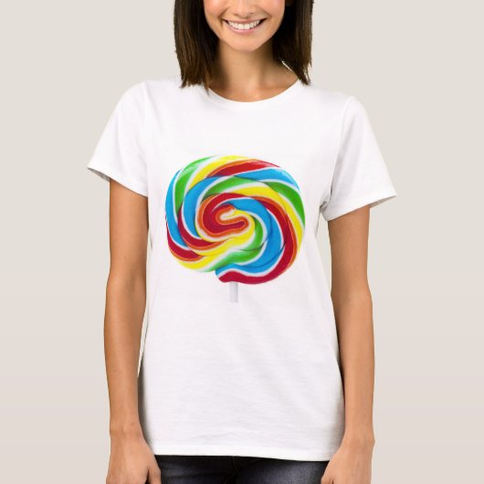 T-shirt Lollipop Rainbow Swirl (Devant)