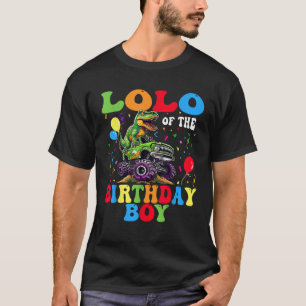 T-shirt Lolo De L'Anniversaire Boy Dinosaur Monster Camion