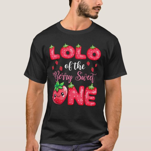 T-shirt Lolo Of The Berry Sweet One 1EBirthday Strawberr (Devant)