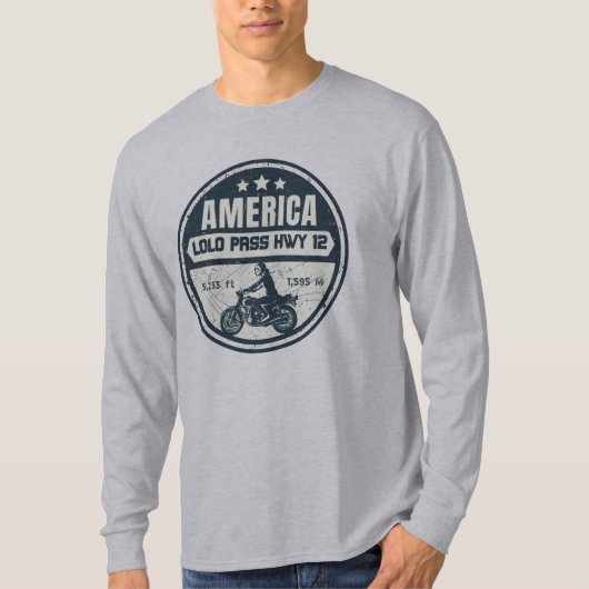 T-shirt Lolo pass route de moto Oregon (Devant)