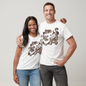 T-shirt l'OM Handsketch brun (Unisexe)