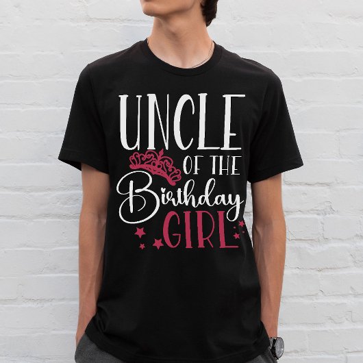 T-shirt L'oncle de l'équipe de filles d'anniversaire sur m