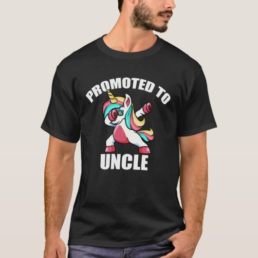 T-shirt L'oncle des hommes à être Dabbing Unicorn promu à (Devant)