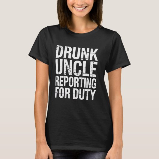 T-shirt L'Oncle Drunk Signaler Pour Dety Funny Party Boire (Devant)
