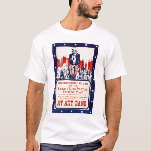 T-shirt L'Oncle Sam a besoin d'argent… (Devant)
