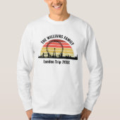 T-shirt London England Sunset Customized Long Sleeve (Devant)