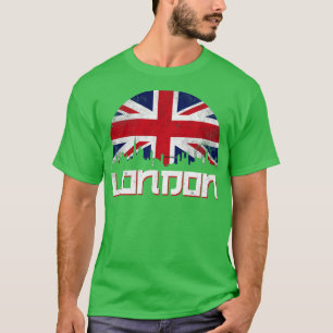 T-shirt London Skyline UK Flag