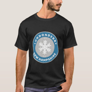 T-shirt Londonderry New Hampshire Ne Hiver Flocon de neige