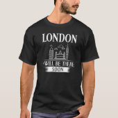 T-shirt Londres Angleterre City Skyline Map Voyage (Devant)
