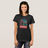 T-shirt Londres Angleterre Retro Travel Art Vintage (Devant entier)