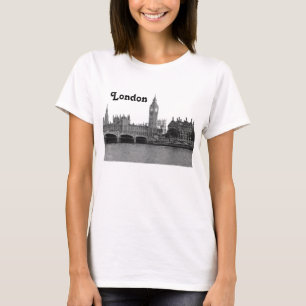T-shirt Londres Angleterre Royaume-Uni Skyline Etché