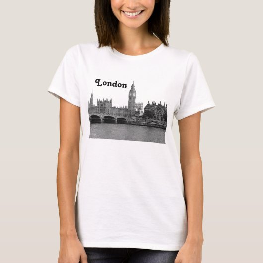 T-shirt Londres Angleterre Royaume-Uni Skyline Etché (Devant)