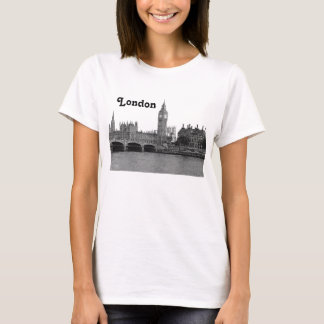 T-shirt Londres Angleterre Royaume-Uni Skyline Gravé