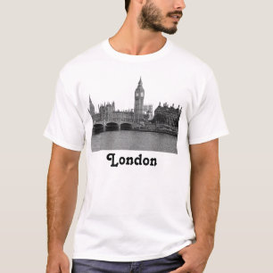 T-shirt Londres Angleterre Royaume-Uni Skyline Gravée