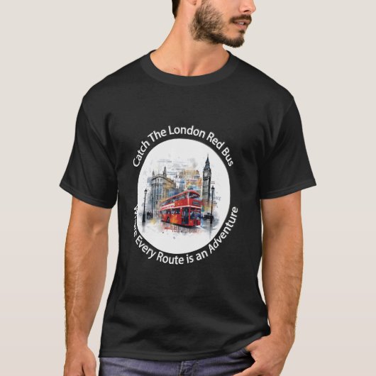 T-shirt Londres Angleterre Souvenir attraper le London Red (Devant)