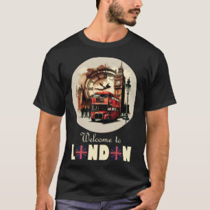 T-shirt Londres Angleterre Souvenir Tourisme Pour Hommes F