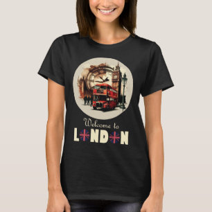 T-shirt Londres Angleterre Souvenir Tourisme Pour Hommes F