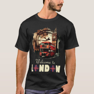 T-shirt Londres Angleterre Souvenir Touriste Pour Hommes F