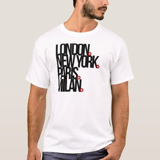 T-shirt Londres New York Paris Milan (Devant)
