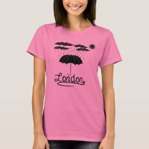 T-shirt Londres sous un parapluie