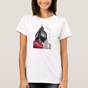T-shirt Londres téléphone rouge grand ben pop art