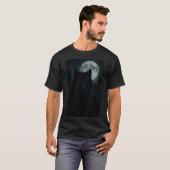 T-shirt Lone Black Wolf Under Moonlight – Dark Forest (Devant entier)