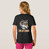 T-shirt Lone But Strong Wolf (Dos entier)