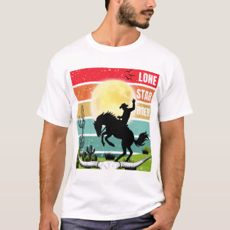 T-shirt Lone Star Rider A Horse Ride A Cowboy Rodeo Cowboy