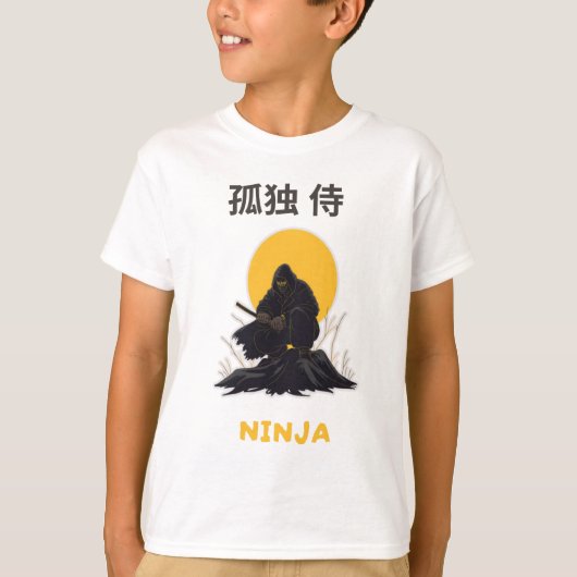 T-shirt Lonely Ninja Samurai Art Design (Devant)