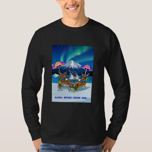 T-shirt long Alaska Moose Cruise 2026 (Devant)