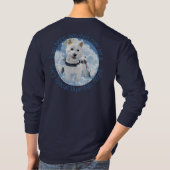 T-shirt Long ange de Haile Westie Gaurdian de la douille (Dos)