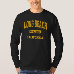 T-shirt Long Beach Californie Ca Vintage État Athlétique S